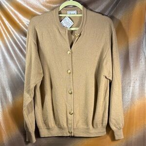 Harrods knightbridge Camel Knitwear men’s cardigan. 42” chest 151